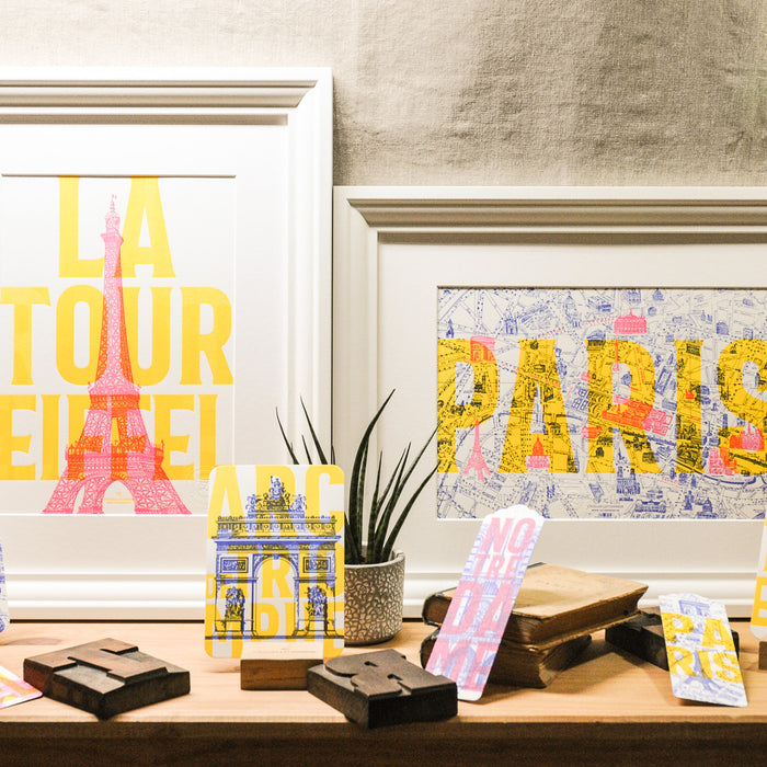 Letterpress Art Print Notre Dame de Paris