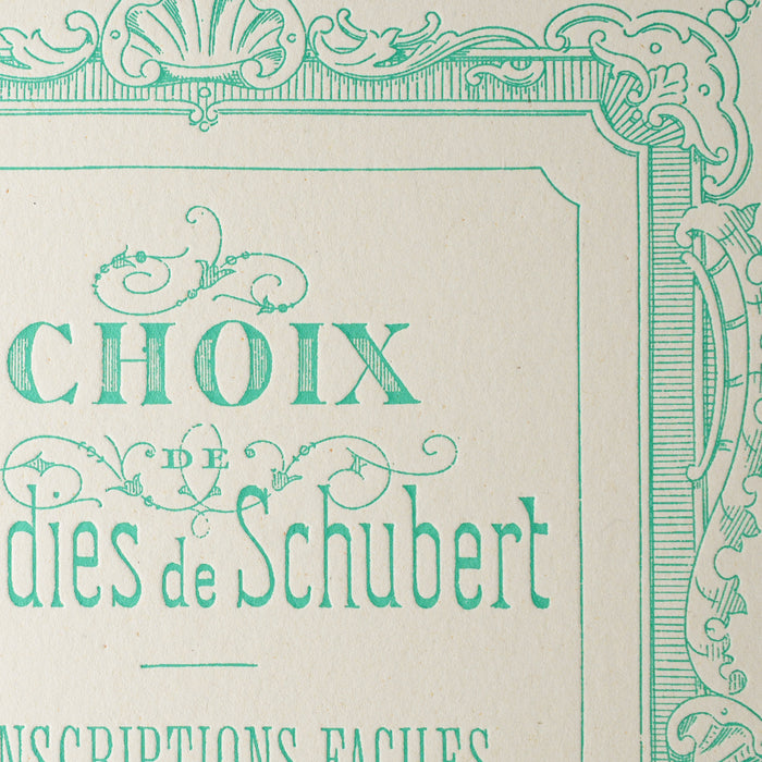 Affiche Letterpress Mélodies de Schubert