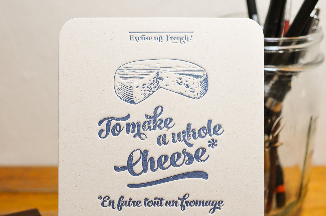 Letterpress Card Cheese