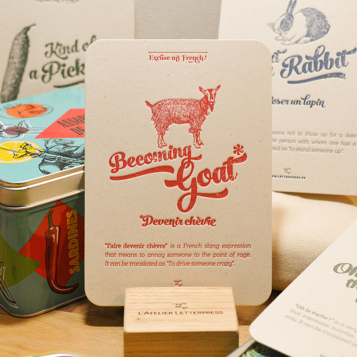 Letterpress Card Goat
