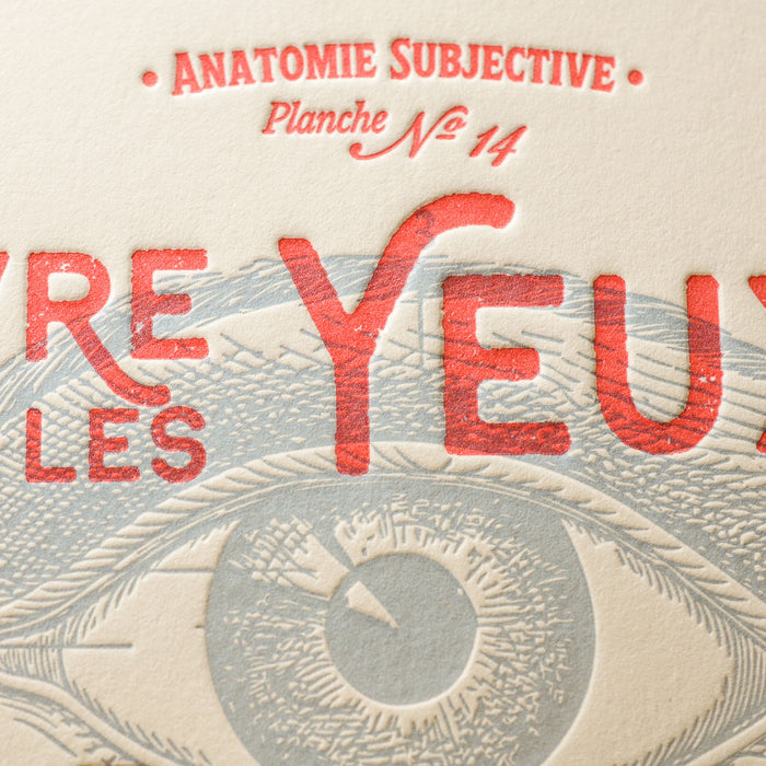 Letterpress Card Open your Eyes to Possibles