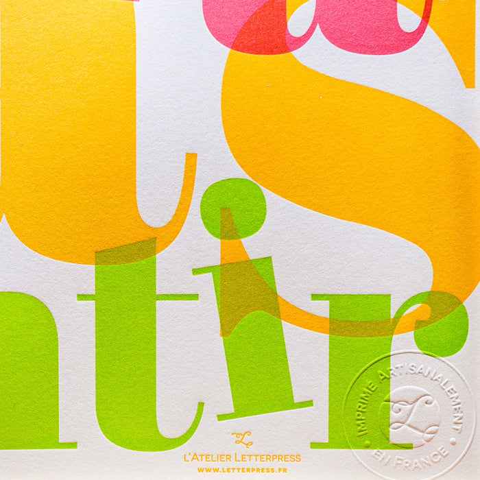 Affiche Letterpress On va pas s'mentir