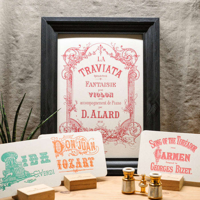 Letterpress Art Print La Traviata