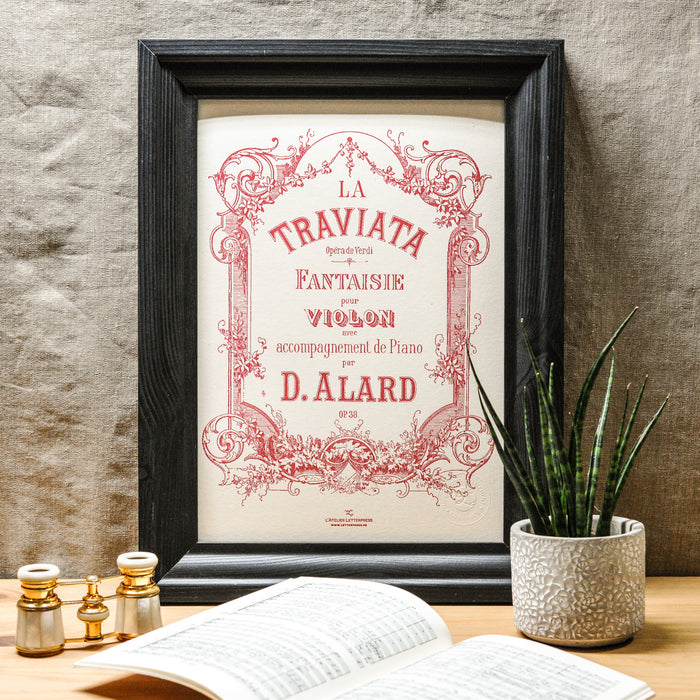 Letterpress Art Print La Traviata