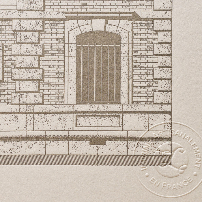 Letterpress Art Print Parisian Carriage Porch