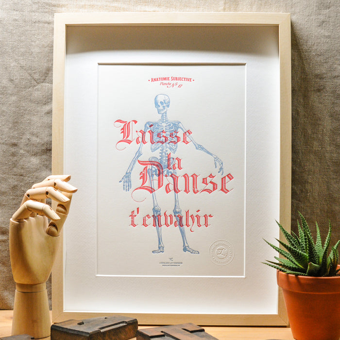 Affiche Letterpress Laisse la Danse t'envahir