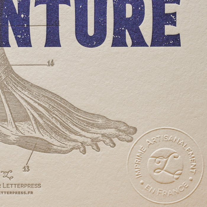 Letterpress Art Print Walk the Paths of Adventure