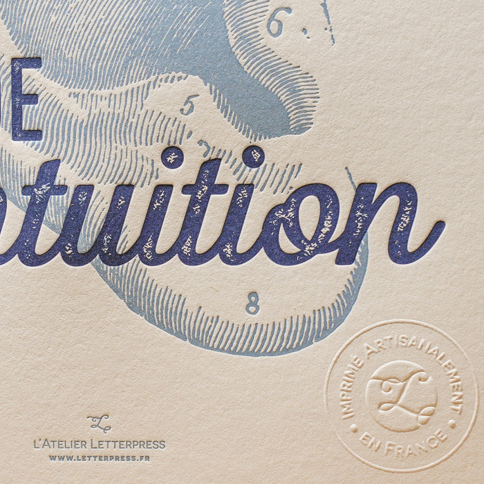 Letterpress Art Print Listen to the Whisper of Intuition
