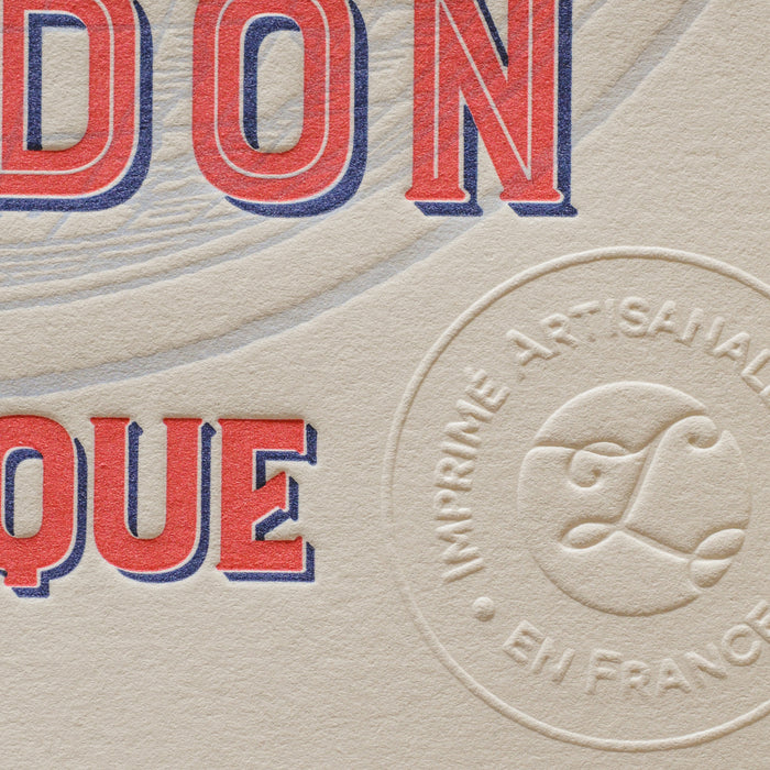 Affiche Letterpress Espadon du Pacifique