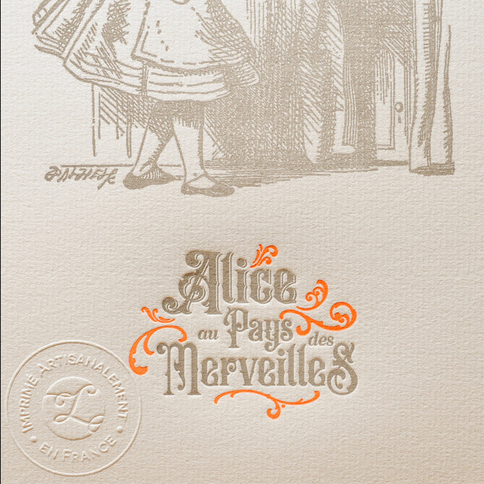 Affiche Letterpress Alice - Alice au Pays des Merveilles