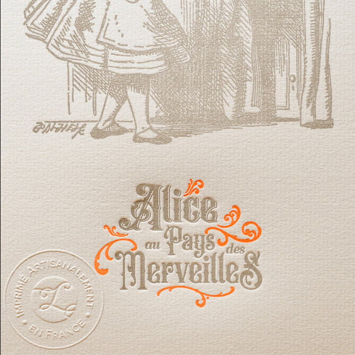 Letterpress Art Print Alice - Alice in Wonderland