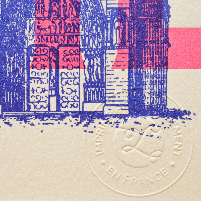 Letterpress Art Print Notre Dame de Paris