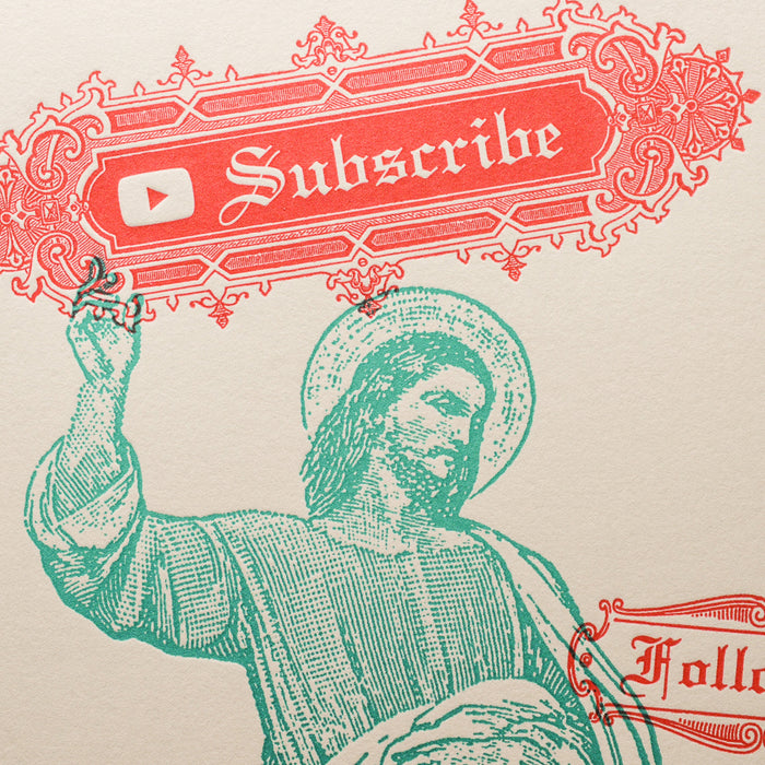 Letterpress Art Print The Influencer (Jesus)