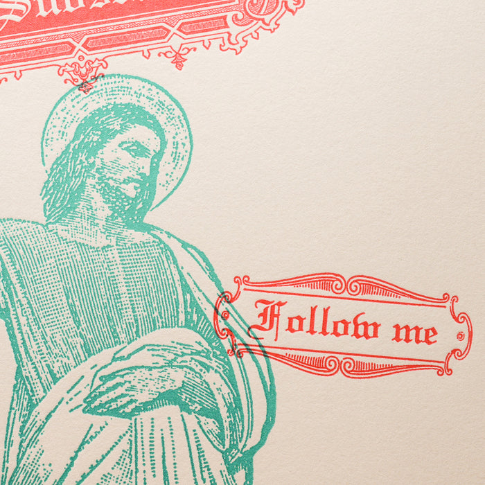 Letterpress Art Print The Influencer (Jesus)