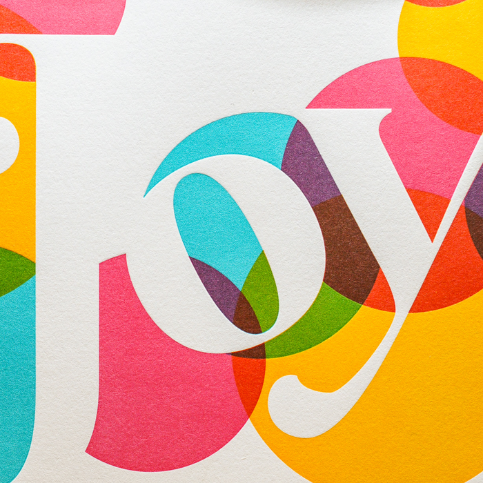 Affiche Letterpress Joy is All Around
