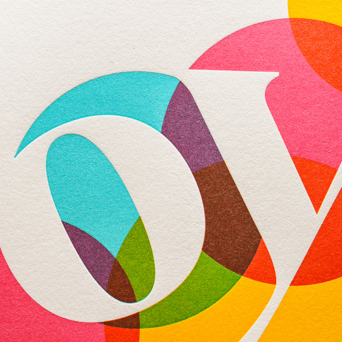 Affiche Letterpress Joy is All Around