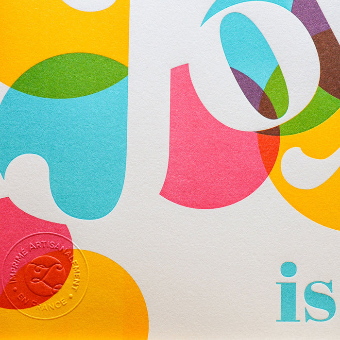 Affiche Letterpress Joy is All Around