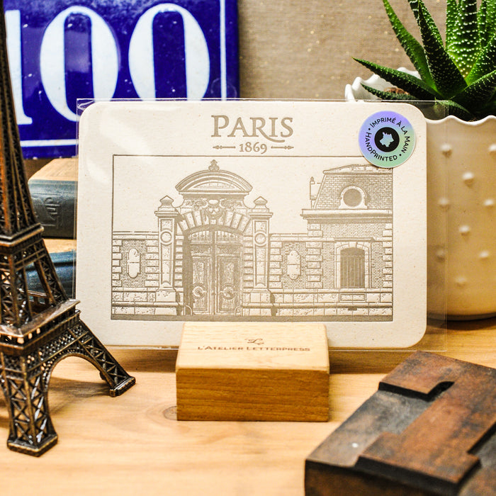 Letterpress Card Paris Carriage Porch