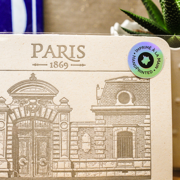 Letterpress Card Paris Carriage Porch