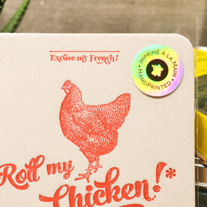 Letterpress Card Chicken