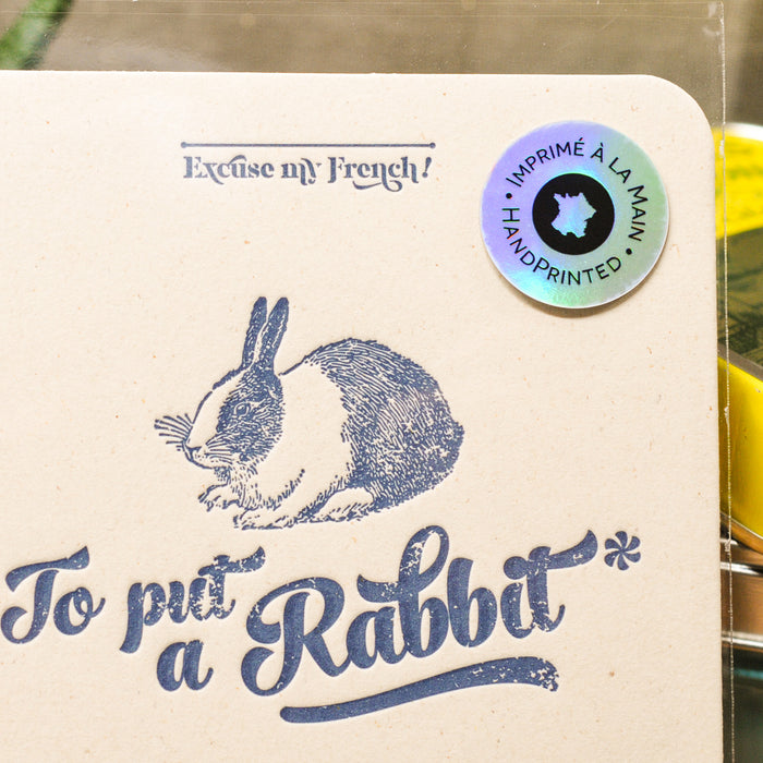 Letterpress Card Rabbit