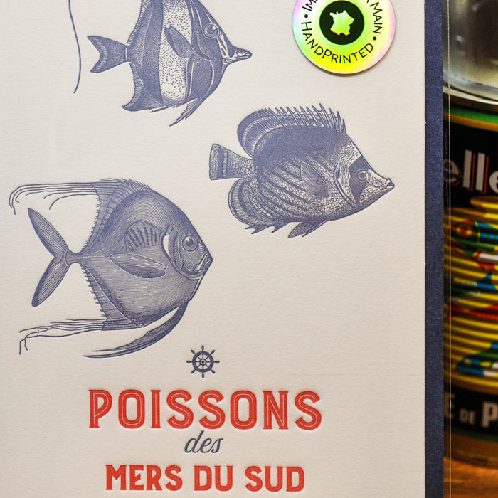 Letterpress Card Fish from the Southern Seas (with envelope)