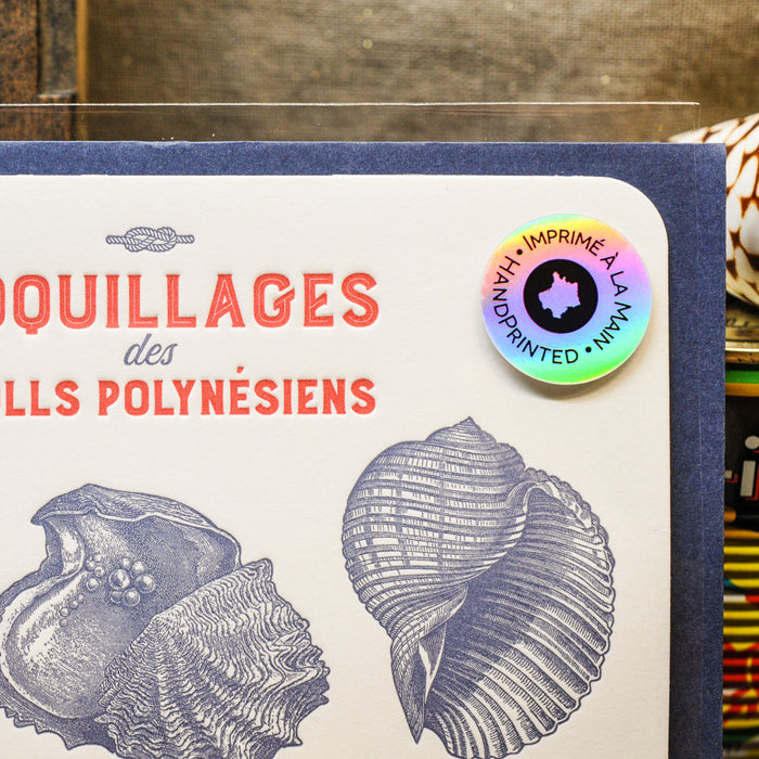 Letterpress Card Shells from Polynesian Atolls (with envelope)