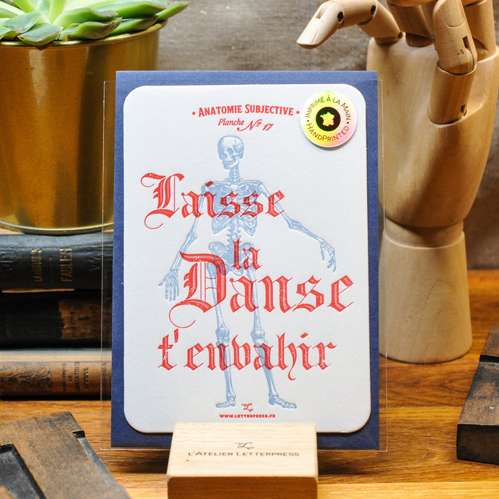 Letterpress Card Let Dance take over You (with envelope)