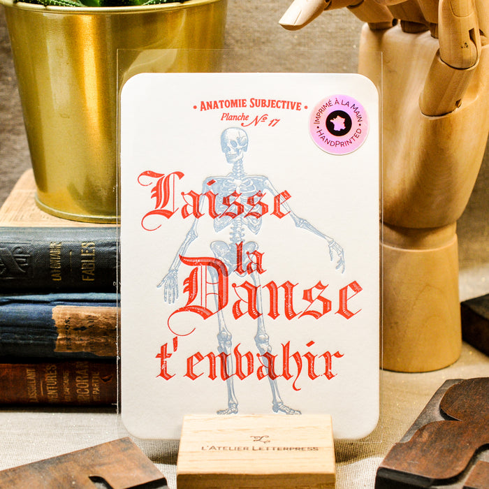Carte Letterpress Laisse la Danse t'envahir