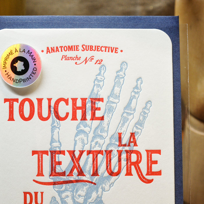 Letterpress Card Touch the Texture of the World (with envelope)