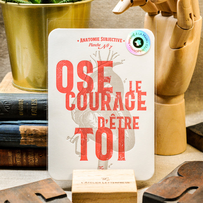 Letterpress Card Dare the Courage to be You