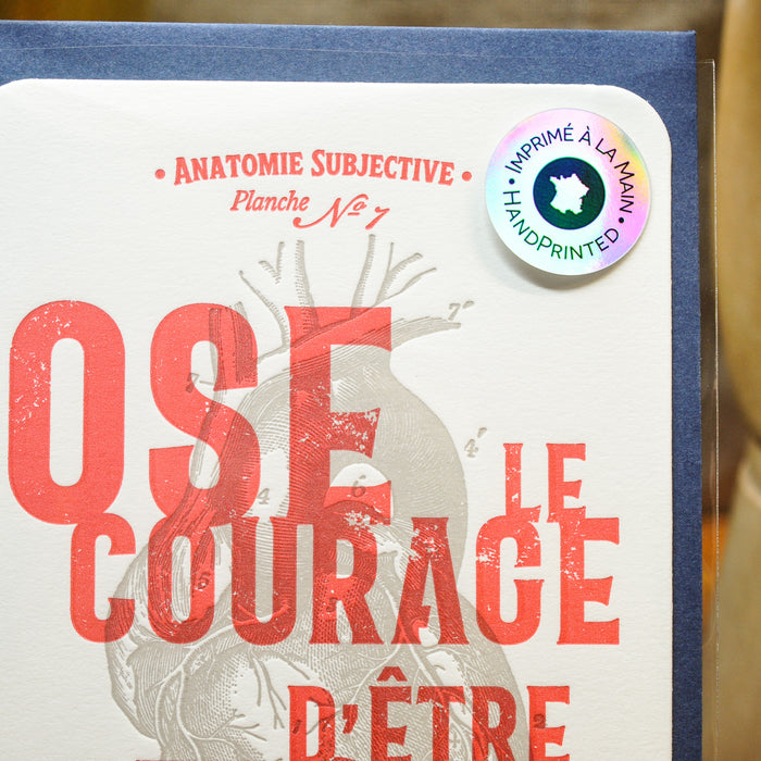 Letterpress Card Dare the Courage to be You (with envelope)