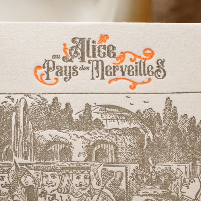 Carte Letterpress Reine de Coeur - Alice au Pays des Merveilles