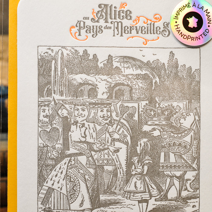 Letterpress Card Queen of Hearts - Alice in Wonderland