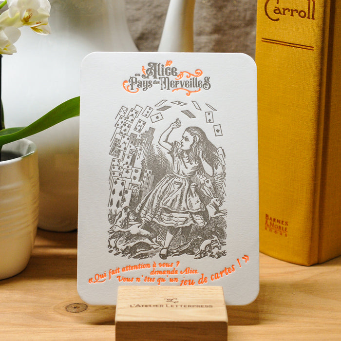 Letterpress Card Card Deck - Alice in Wonderland