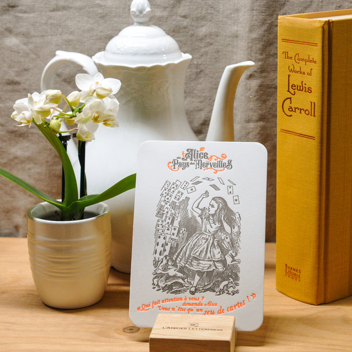 Letterpress Card Card Deck - Alice in Wonderland