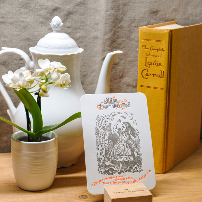 Letterpress Card Card Deck - Alice in Wonderland