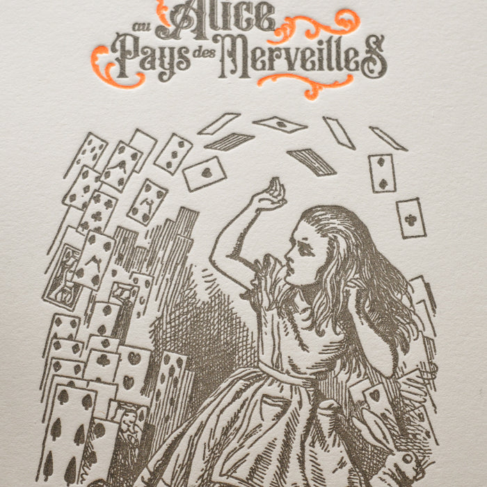 Letterpress Card Card Deck - Alice in Wonderland