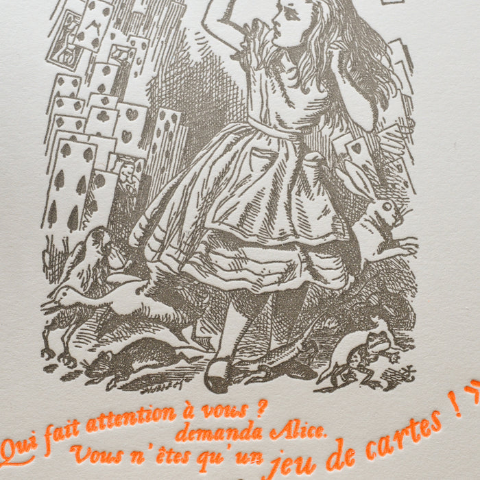 Letterpress Card Card Deck - Alice in Wonderland