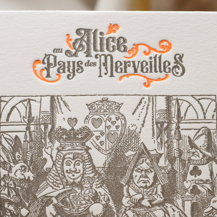 Letterpress Card Courthouse - Alice in Wonderland