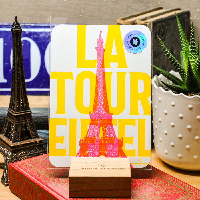 Letterpress Card Eiffel Tower