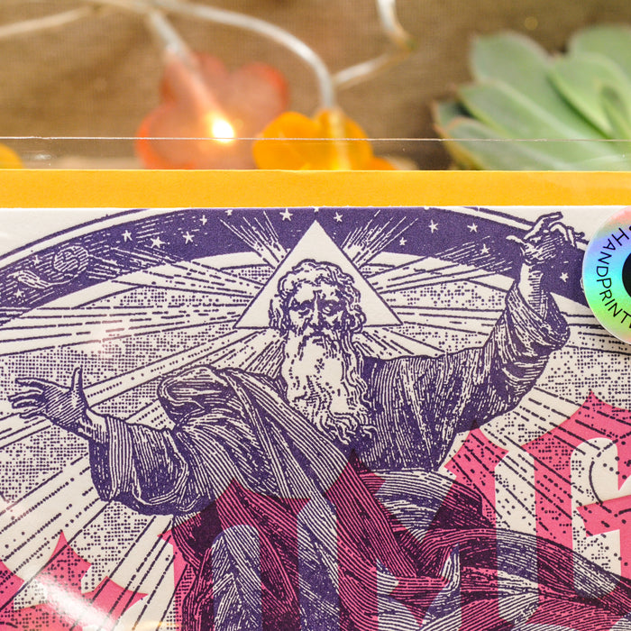 Letterpress Card #OMG (with envelope)