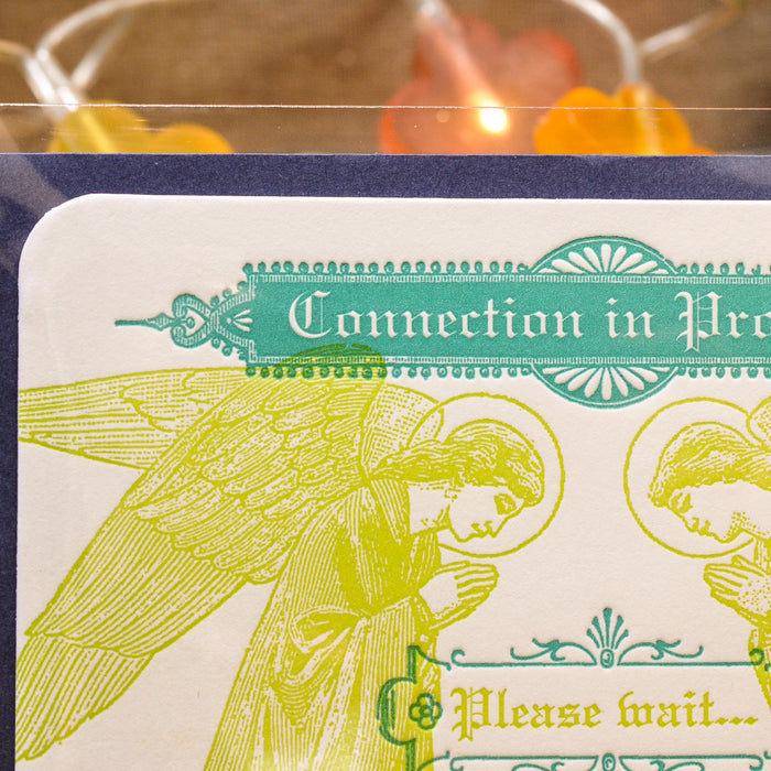 Carte Letterpress Anges Connectés (avec enveloppe)