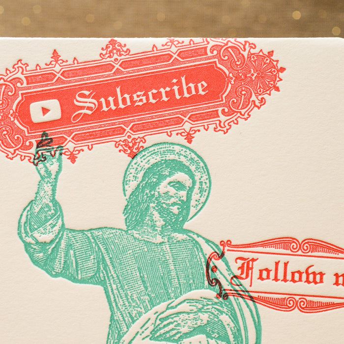 Letterpress Card Subscribe (Jesus)