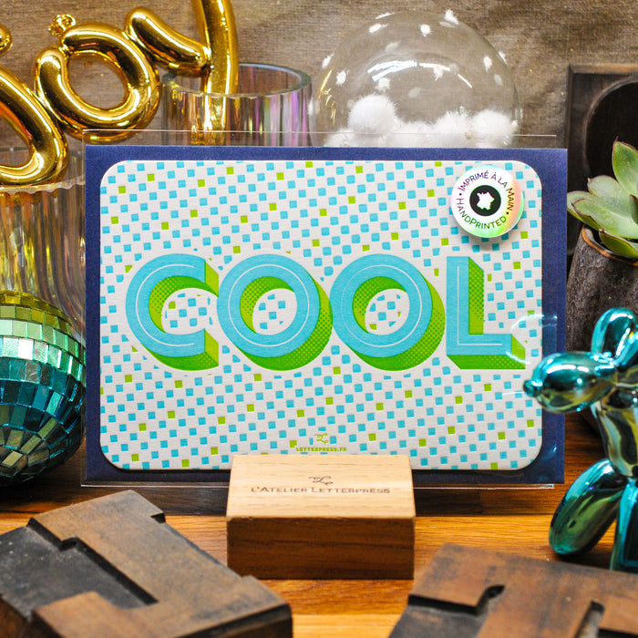 Carte Letterpress Cool (avec enveloppe)