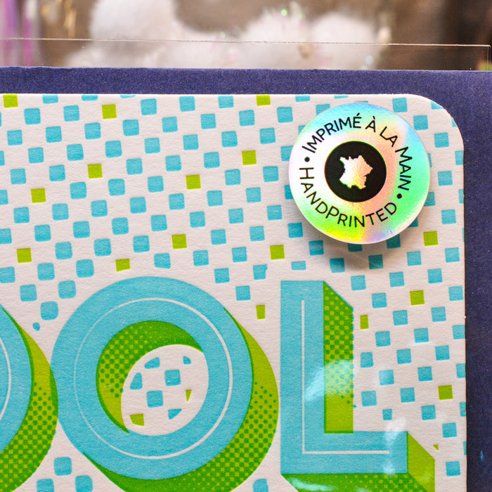 Carte Letterpress Cool (avec enveloppe)
