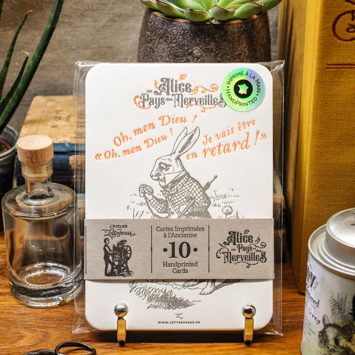 Alice in Wonderland 10 Letterpress Cards Collection