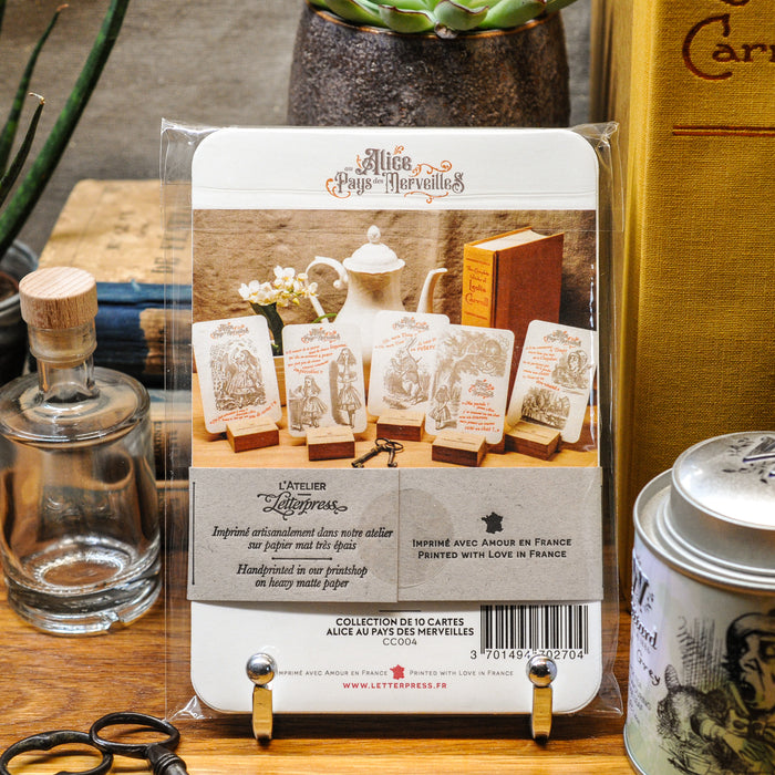 Alice in Wonderland 10 Letterpress Cards Collection