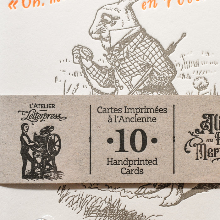 Alice in Wonderland 10 Letterpress Cards Collection