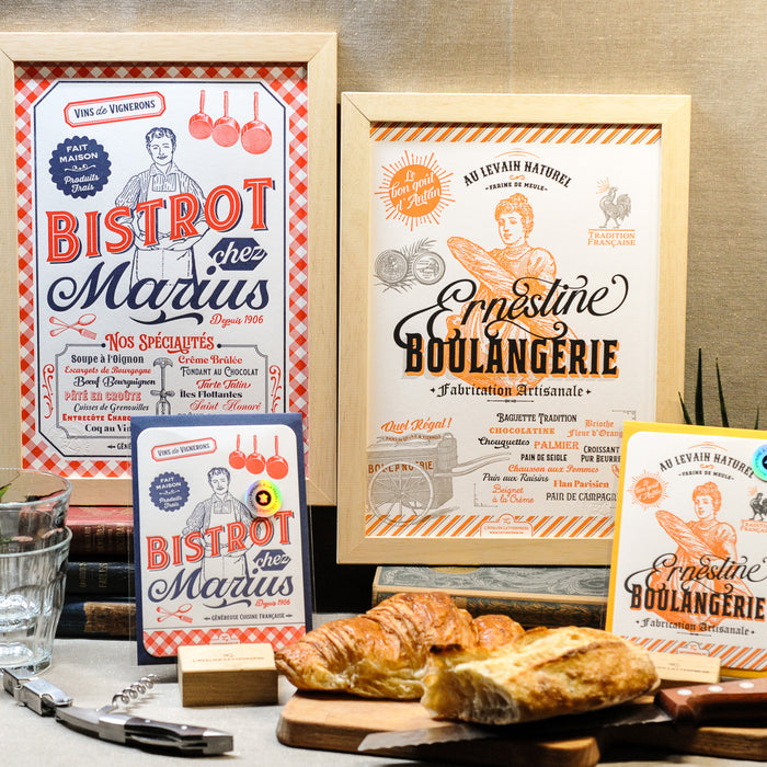 Carte Letterpress Boulangerie Ernestine